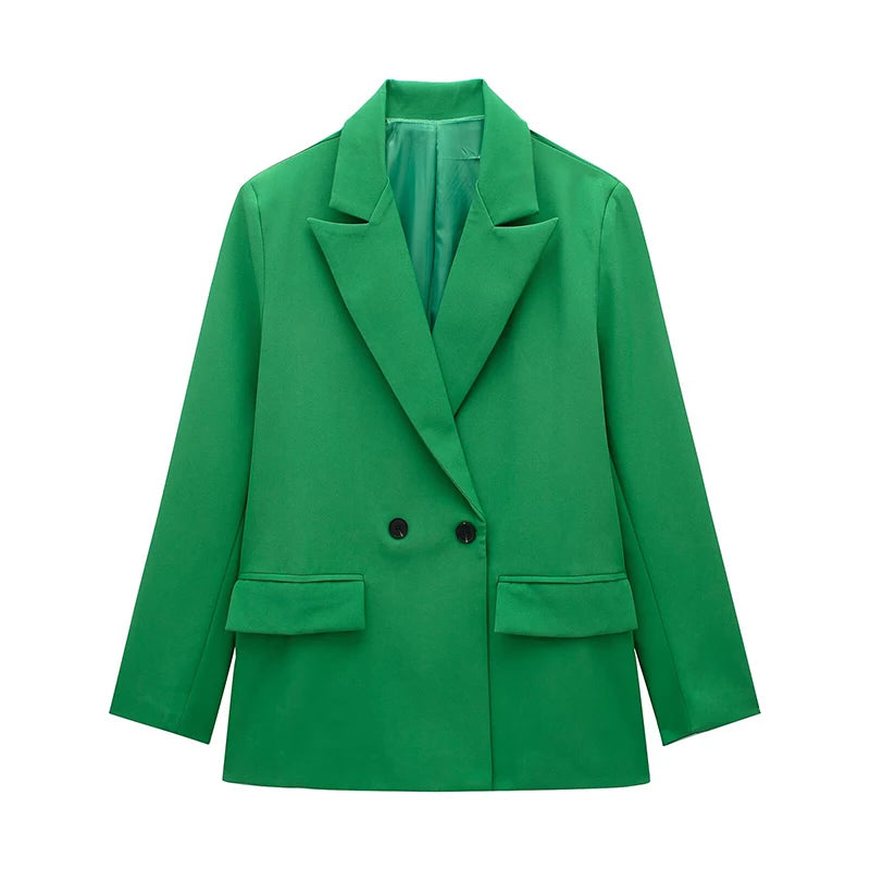 Women Double Breasted Blazer