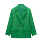 Women Double Breasted Blazer