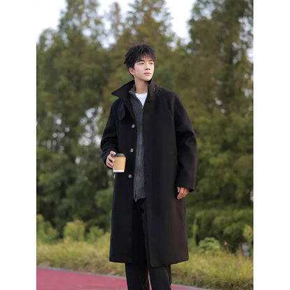 Men's Wool-Look Stand Coat