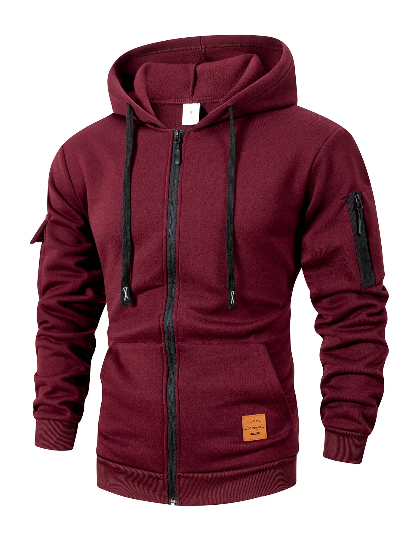 Slim Polyester Zip Hoodie