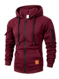 Slim Polyester Zip Hoodie