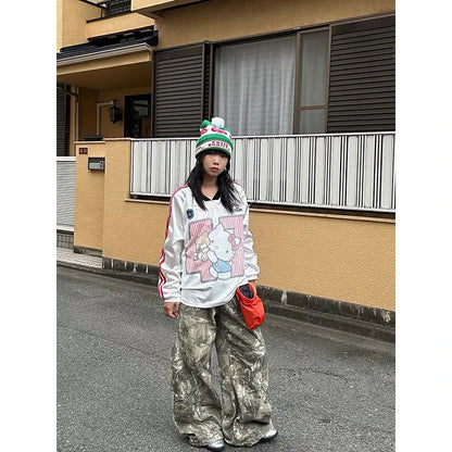 Y2K Embroidered Baggy Denim