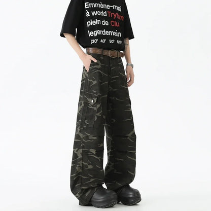 Cotton Cargo Camouflage Jeans