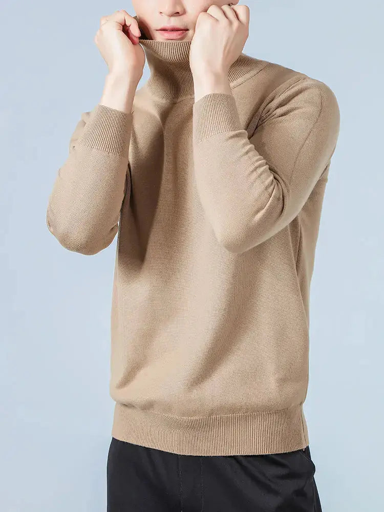 Cashmere Sweater Men Pullover Autumn Winter  turtleneck Soft Warm Cashmere Sweater Jumper Knitted Sweaters - Chicchar Fashion