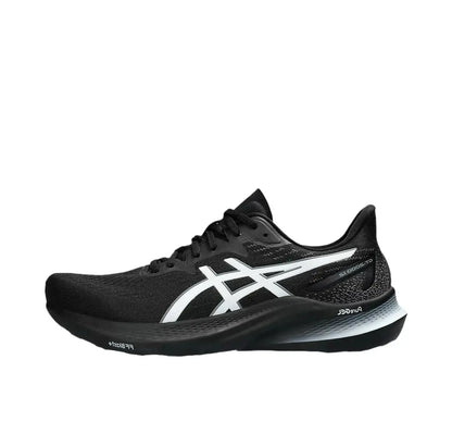 Asics Logo Lace Up Mesh Low Cut Running Shoes for Men Black and White 1011B691-006 - Chicchar Fashion