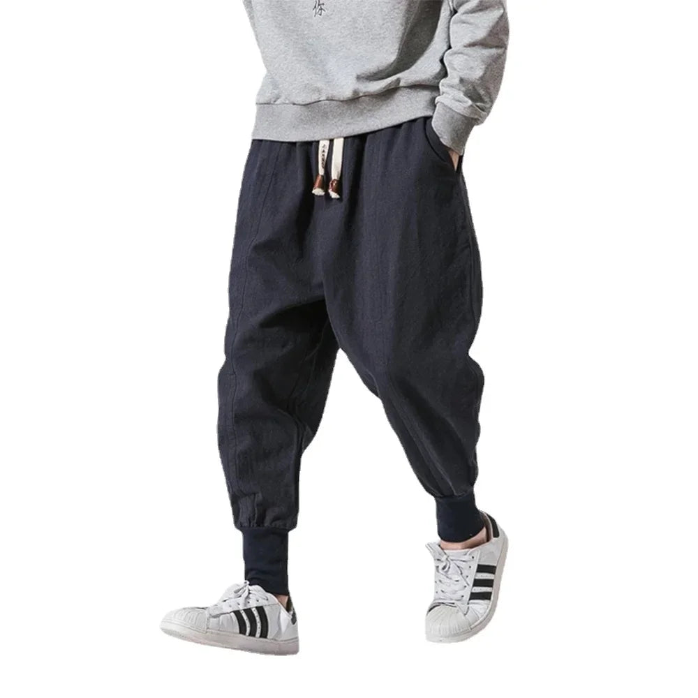 Cotton Linen Harem Joggers