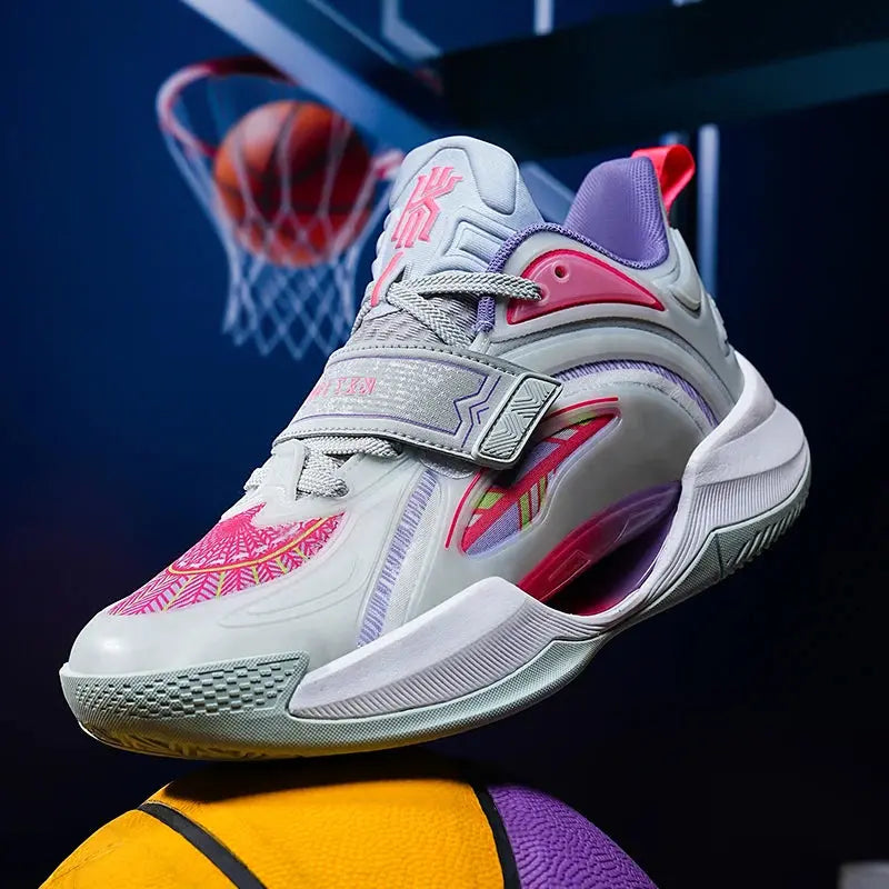 Unisex Basketball Shoes Rebound Wear-resistant Breathable Sneakers Shock-absorbing Flat Sports Shoes for Men Women - Chicchar Fashion