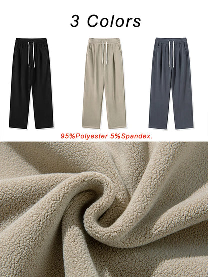 Men's Fleece Wide Leg Pants