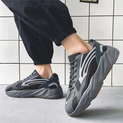 Men's Running Shoes Breathable Mesh Casual Dad Sneakers Polyester Color Block Unisex Slip-On Sports Sneakers Winter Wear - Chicchar Fashion