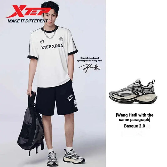 Xtep Basque 2 Casual Shoes for Women Height-increasing Mesh Cushioning Retro Millennium Daddy Female Shoes 875218320013 - Chicchar Fashion