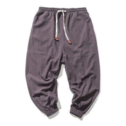 Loose Cotton Harem Pants Men