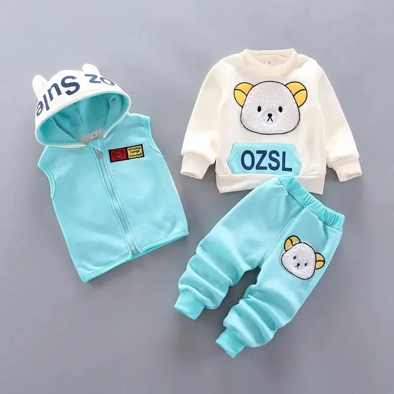 Cozy Bear Fleece Outfit Set - Chicchar Fashion