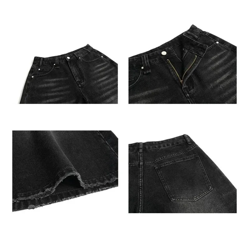 Y2K Low-Rise Black Denim Jorts