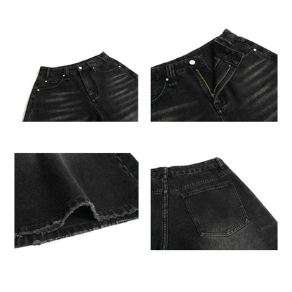 Y2K Low-Rise Black Denim Jorts
