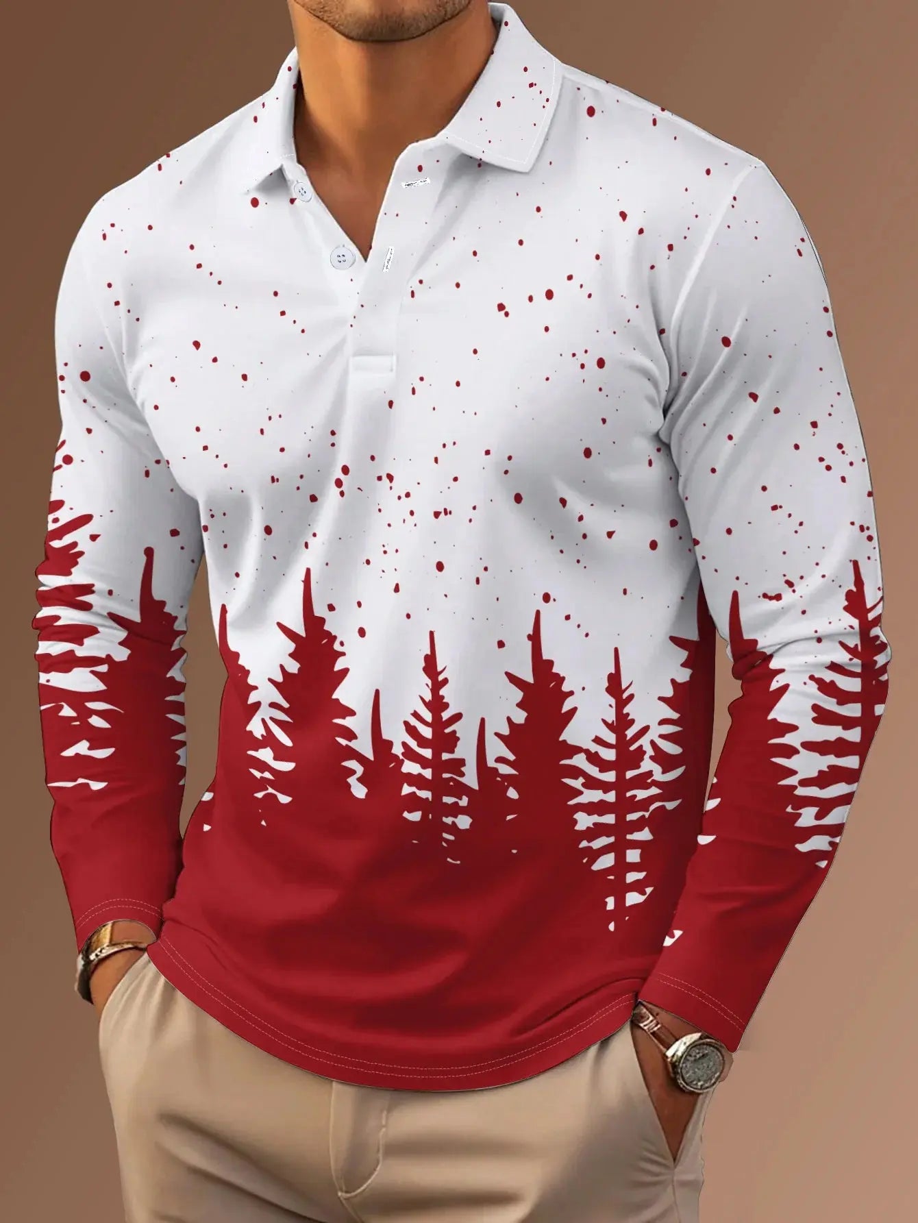 Santa Polyester 3D Print Shirt Chicchar Fashion