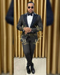 Black Beaded Lapel Tuxedo