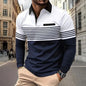 Men's Striped 3D Polo