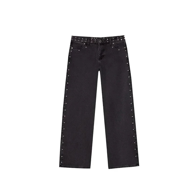 Y2K Patchwork Leopard Jeans