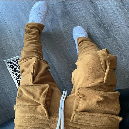 Nylon Cotton Cargo Sweatpants
