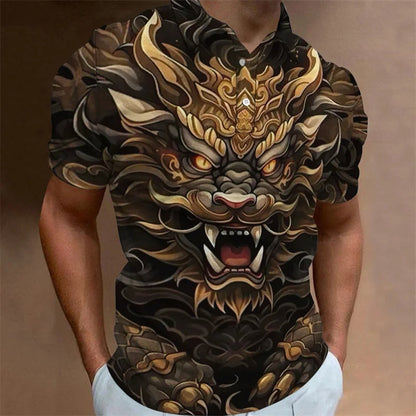 Dragon Polo Shirt Oversized