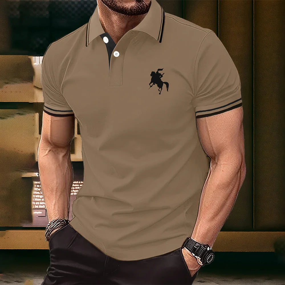 Men's Polo Button Lapel S-3XL