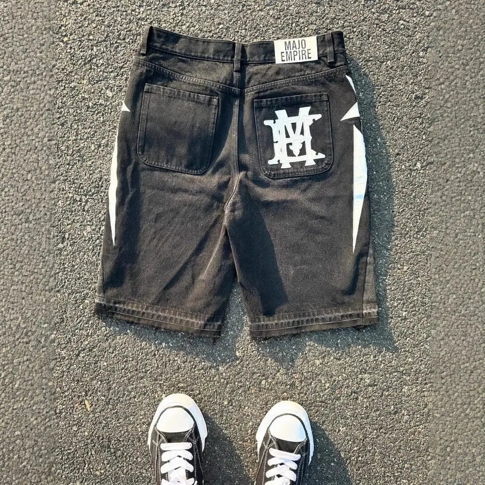 Y2K Cotton Wide-Leg Shorts