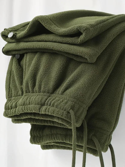 Fleece Wide Leg Baggy Joggers