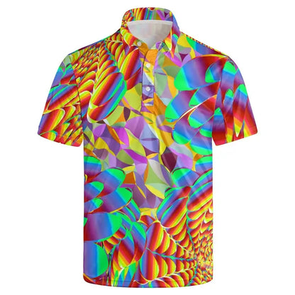 Men's 3D Print Hawaiian Polo Chicchar Fashion