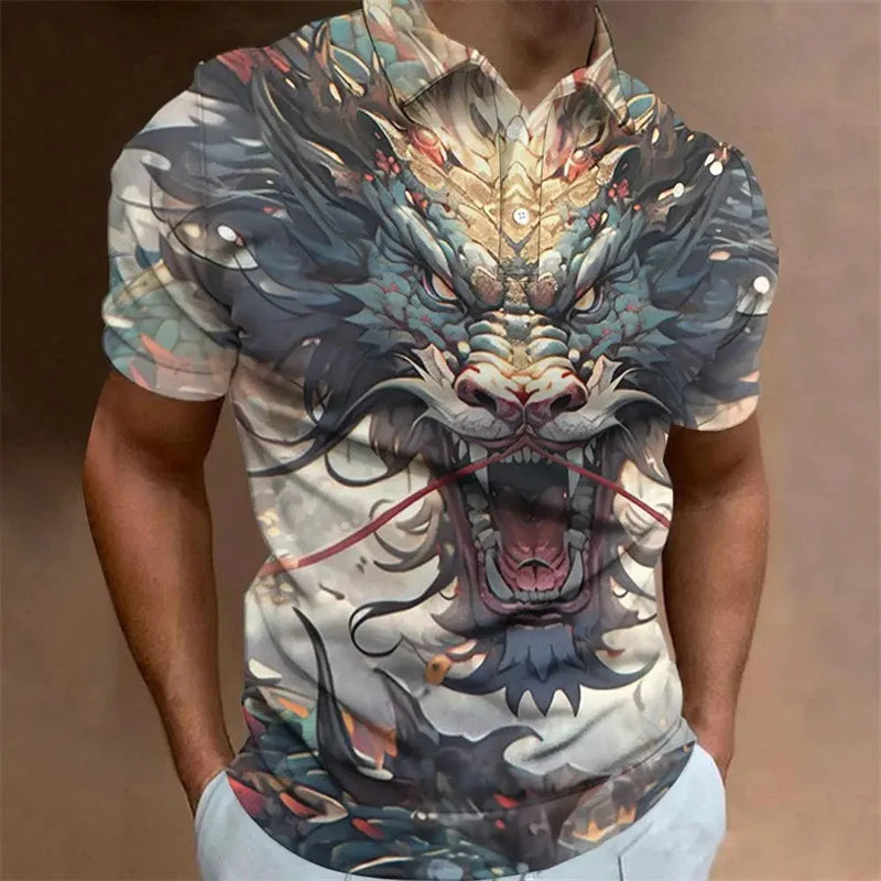 Dragon Polo Shirt Oversized
