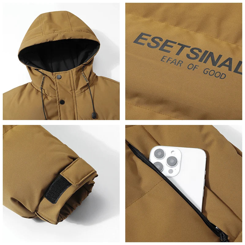 Windproof Hooded Parka Men