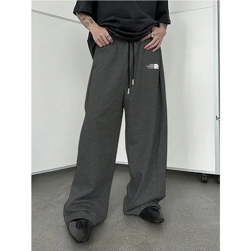 Men's White Baggy Wide Pants