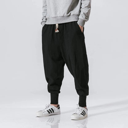 Cotton Linen Harem Joggers