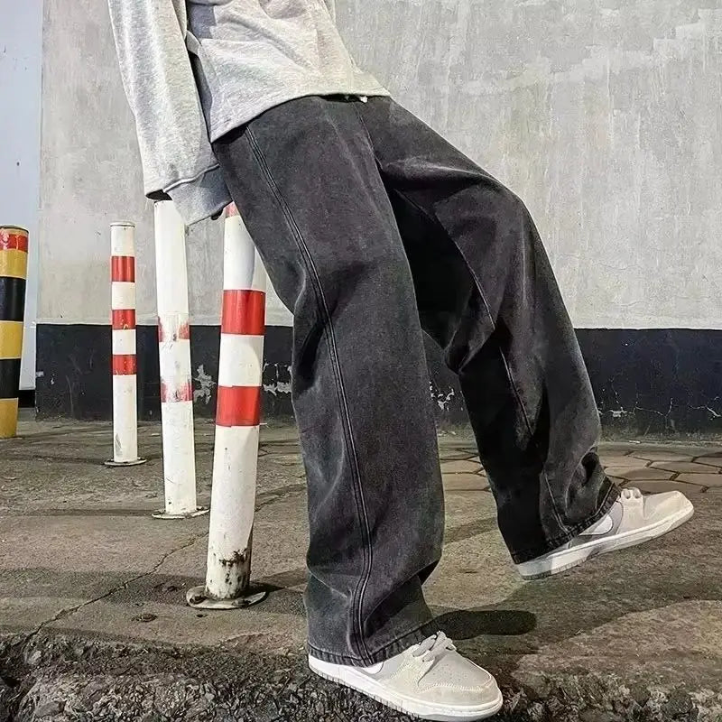 Korean Loose Straight Jeans