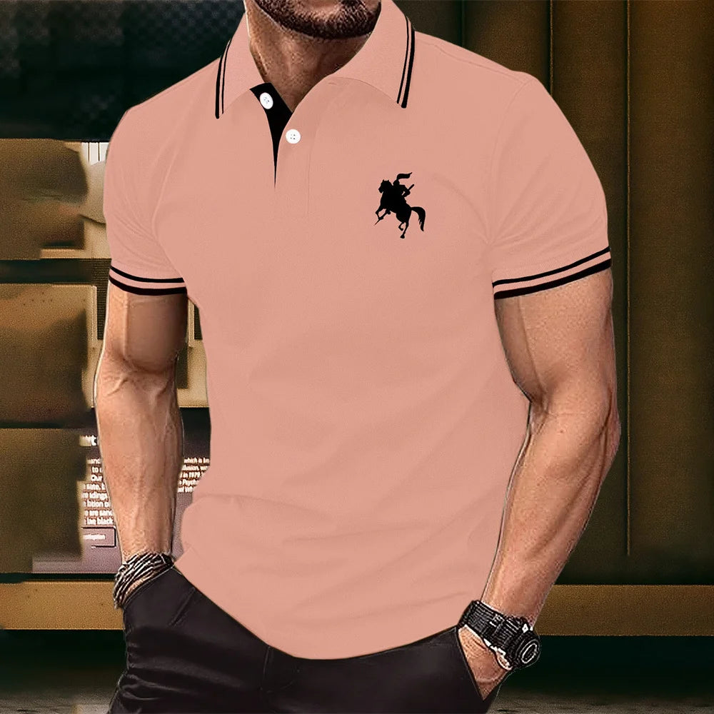 Men's Polo Button Lapel S-3XL