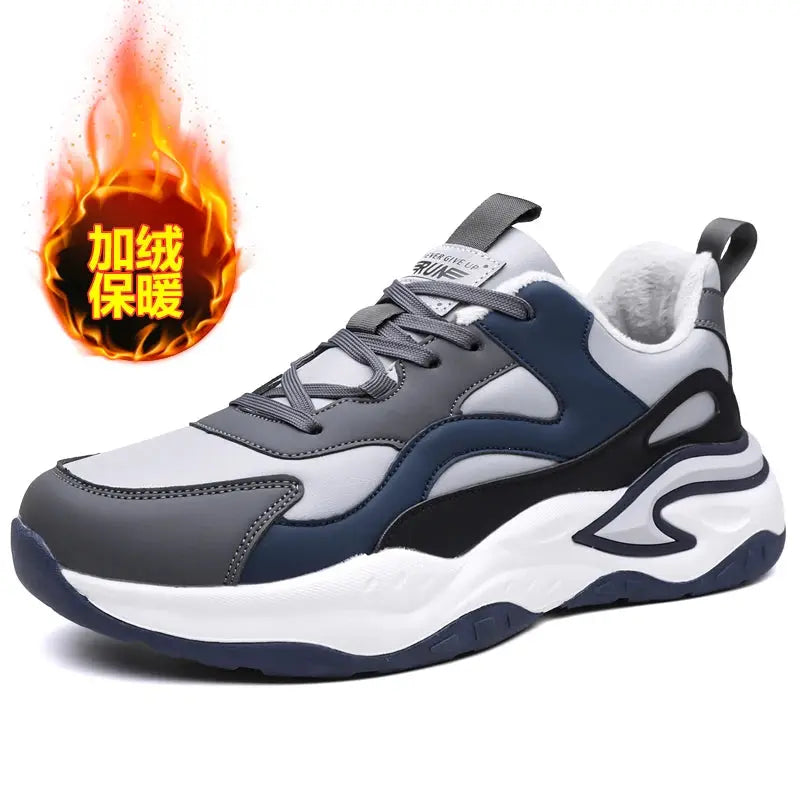 New men's fleece casual shoes, sports shoes, durable outsole, new fashion running shoes, men's mesh breathable shoes - Chicchar Fashion
