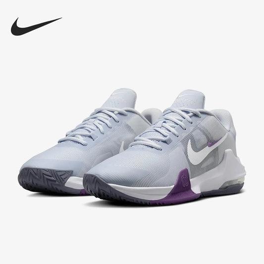 Nike Air Max Impact 4 Versatile And Comfortable Low-Top Men's Basketball Shoes In White DM1124-010 Breathable Casual Shoes - Chicchar Fashion