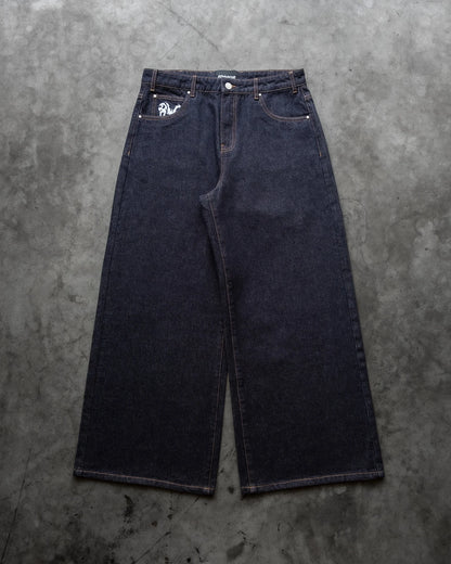 Baggy Embroidered Denim Jeans