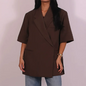 Loose Polyester Blazer Set