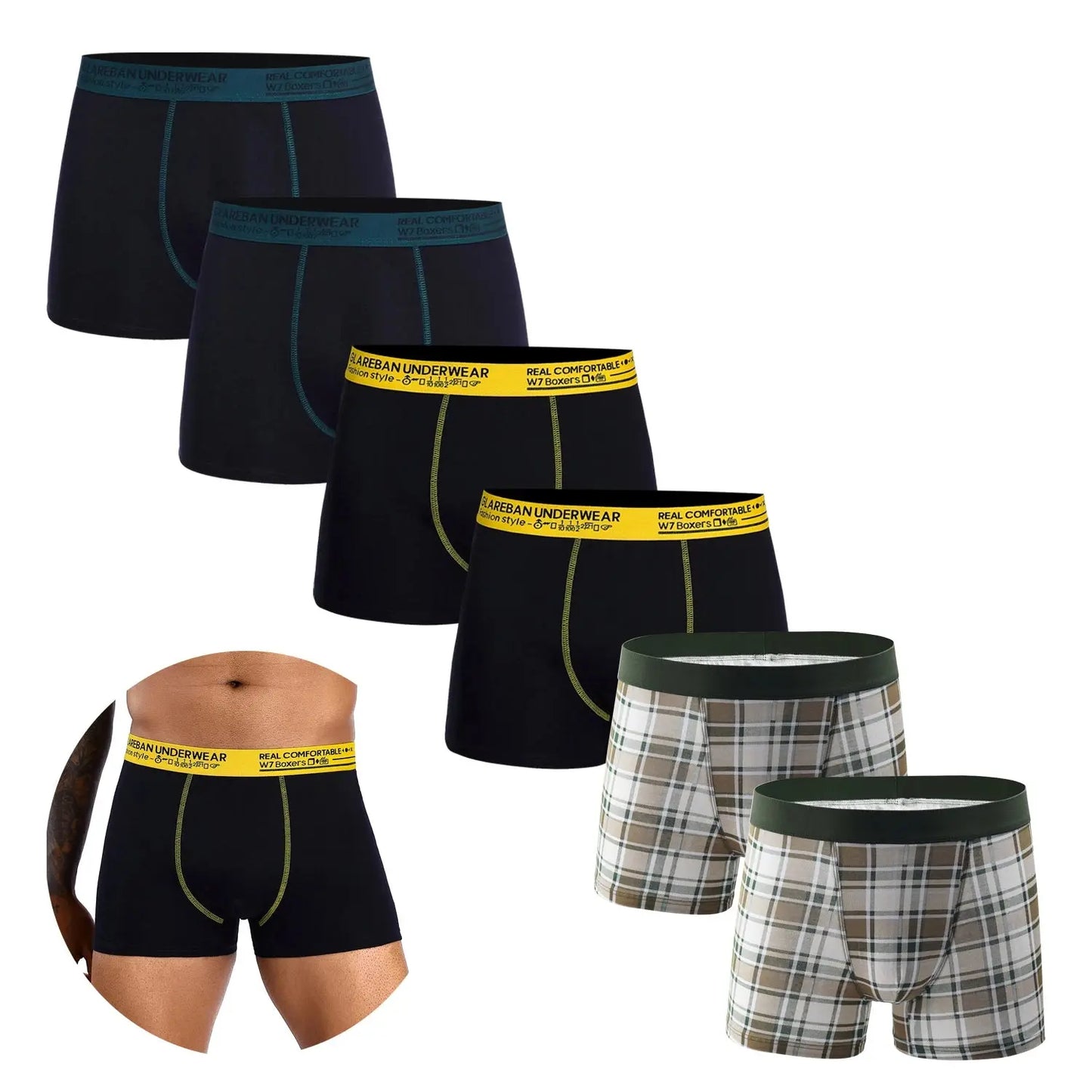 6-Pack Cotton Boxer Shorts Chicchar Fashion