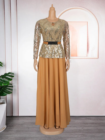 African Dashiki Pleated Maxi