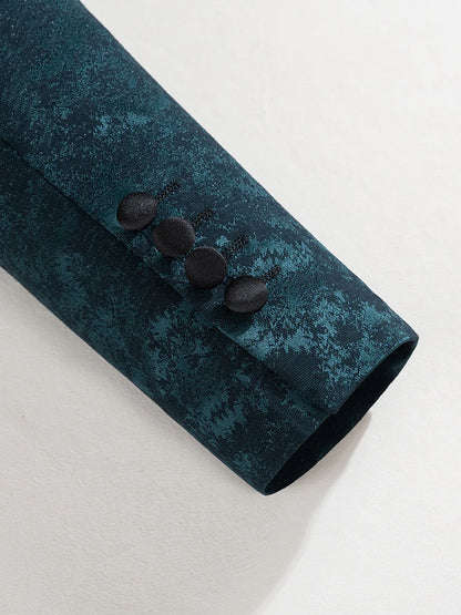 2-Piece Jacquard Shawl Suit