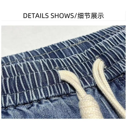 Denim Pinch Shorts Polyester