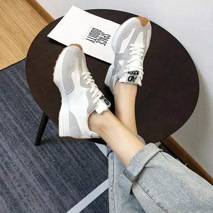 Women's Sneakers Hot-selling Fashionable Breathable Lace Comfortable Women's Shoes Casual Thick Sole Brand Running Sports Shoes - Chicchar Fashion