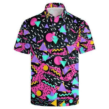 Men's 3D Print Hawaiian Polo Chicchar Fashion