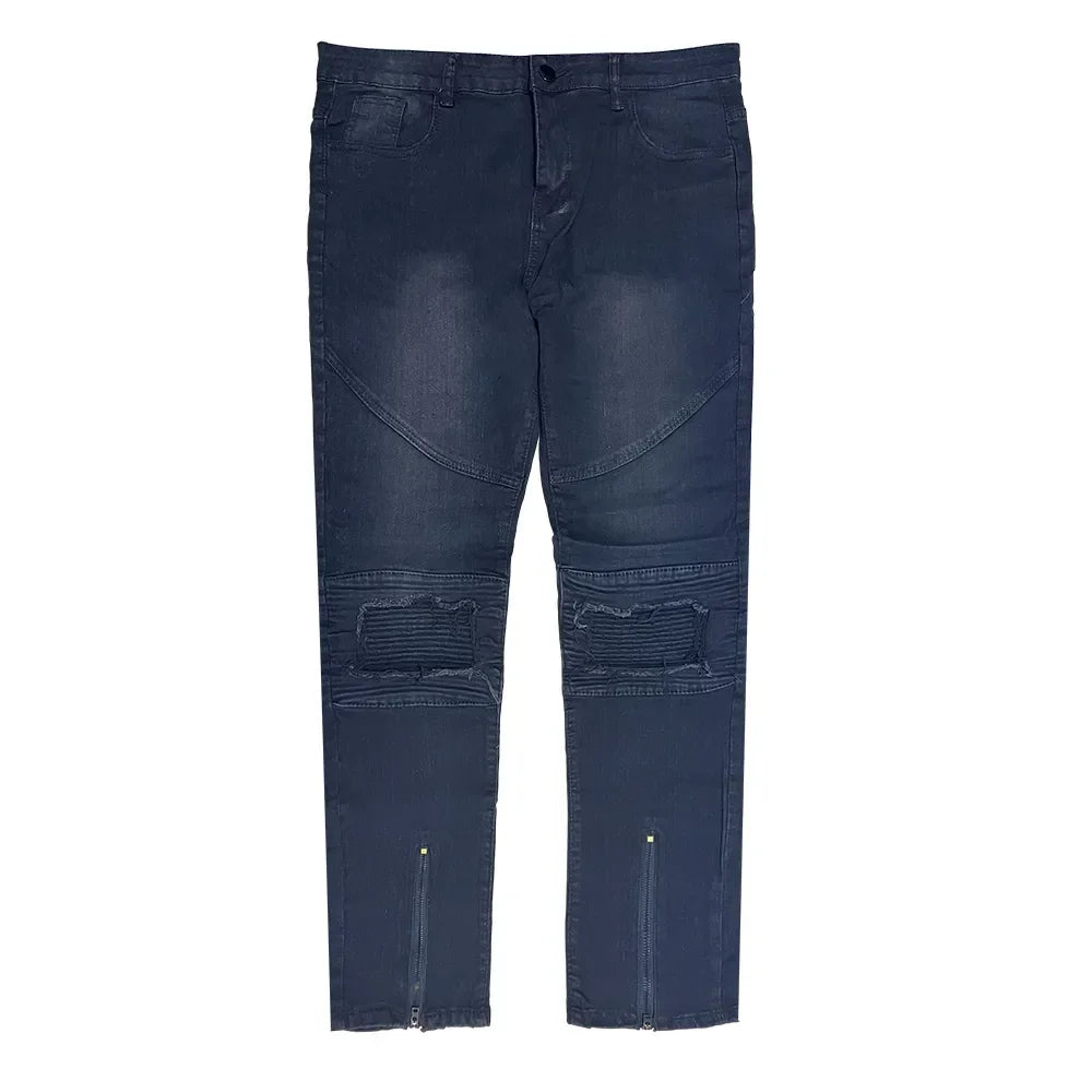 Wide Leg Denim Cargo Jeans