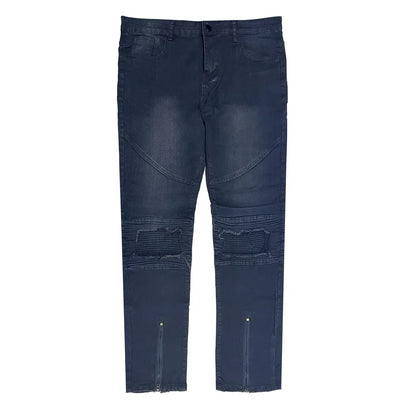 Wide Leg Denim Cargo Jeans