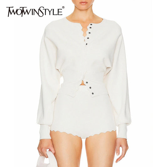 Cotton Blend Tunic Set