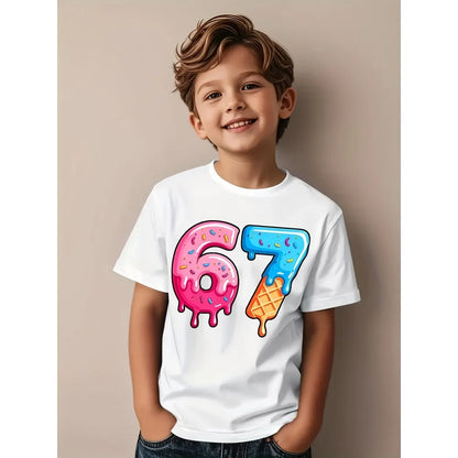 Kids Polyester Math Tee