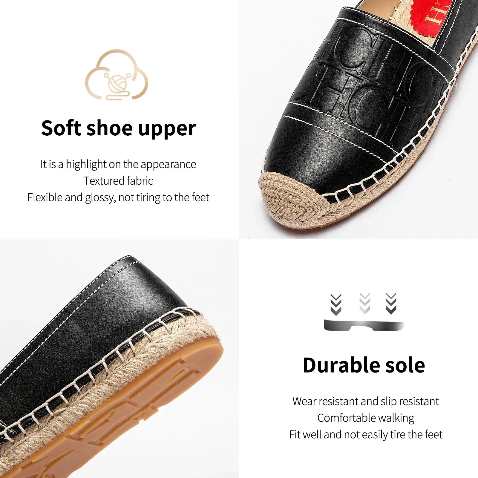 CHCH Women's Beach Shoes 2025 New Anti slip Handmade Hemp Bottom Flat Shoes Mommy Gift Casual Shoes - Chicchar Fashion