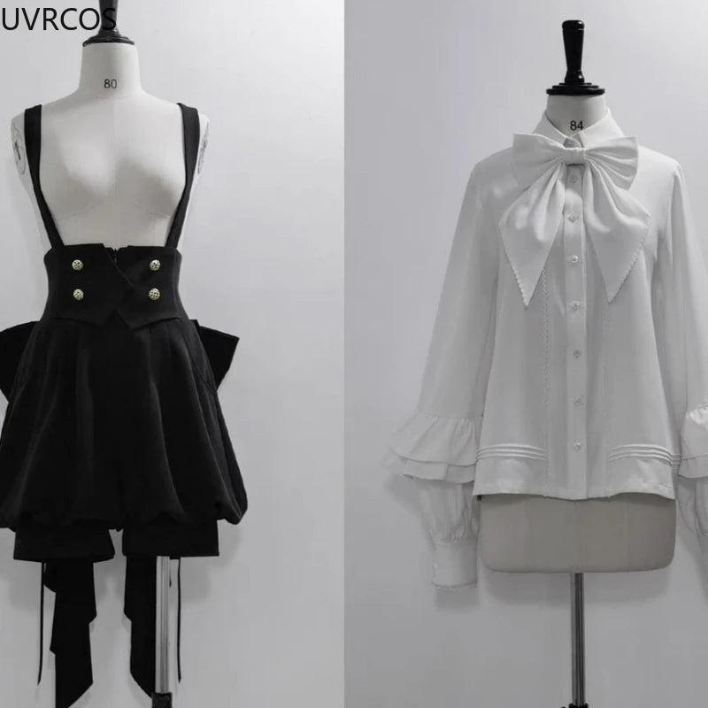 Japanese Gothic Y2K Bow Set